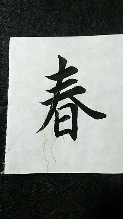 春字欧体楷书练习,每天坚持练习!