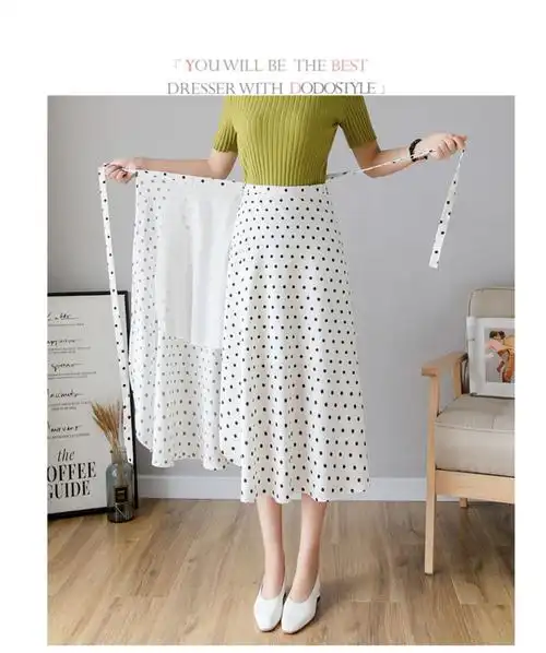 一片式裹裙2021新款春秋一片式半身裙中长款碎花沙滩裙垂感高腰女裹裙