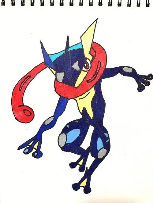 甲贺忍蛙简笔画