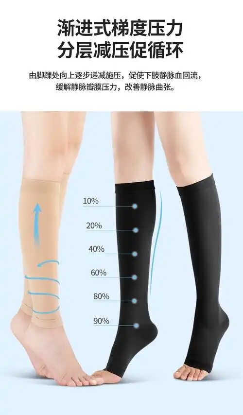 静脉曲张弹力袜医疗型治疗型医用女治疗袜筋脉曲张弹力裤袜医护款一级