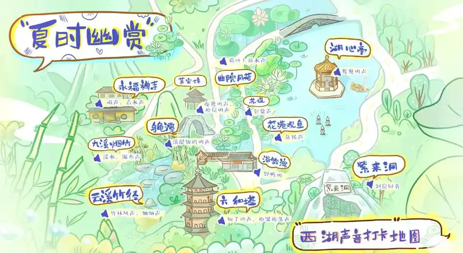 🎨手绘西湖地图攻略 🌸来探索手绘西湖地图的奥秘吧!