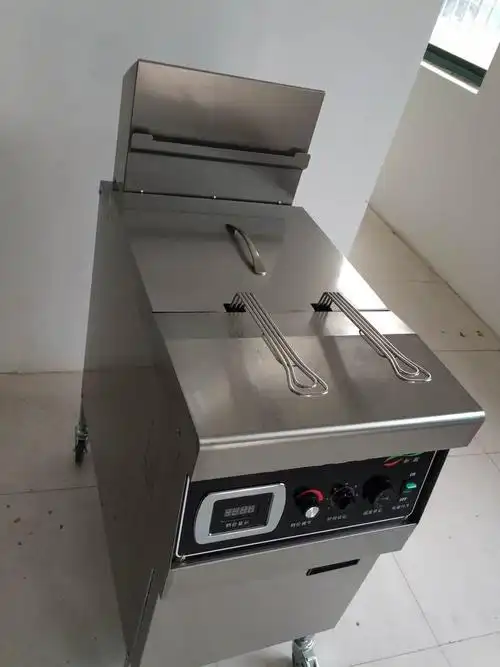 电磁油炸锅 电炸炉单缸双筛 上海际航油炸设备