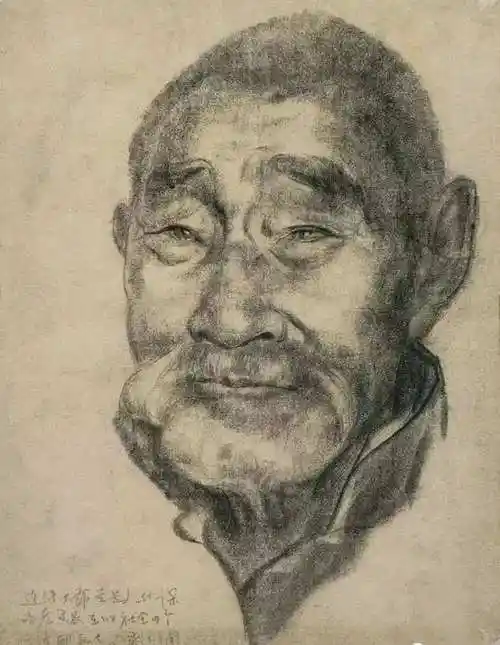 央美教授钱绍武的人物素描