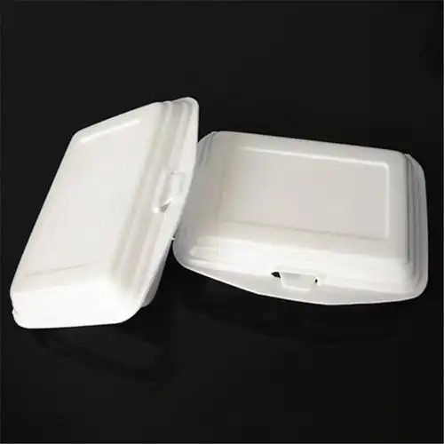 一次性饭盒长方形泡沫环保白色便当包邮打包快餐外卖饭盒120只装