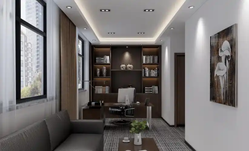 800平办公空间一层设计装修效果图