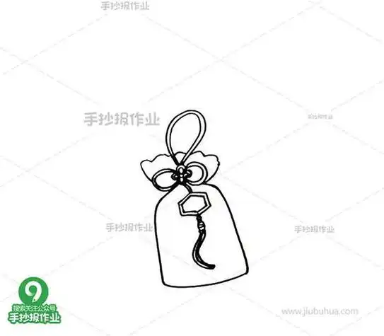香包简笔画简单又漂亮图文关于香包的简笔画端午节艾草香包简笔画画法
