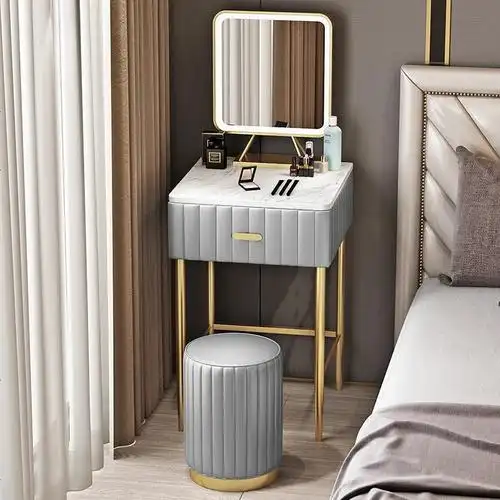 赛可优大理石梳妆台卧室现代简约迷你化妆台卧室小轻奢ins网红化妆台