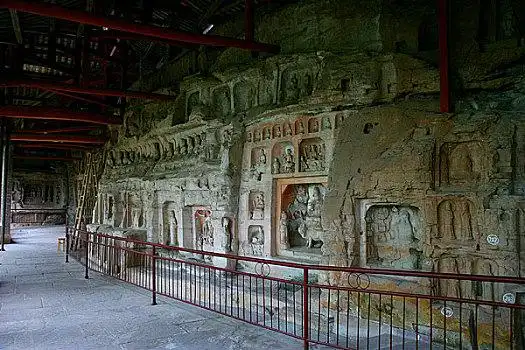 大足北山石刻北山佛湾石窟局部