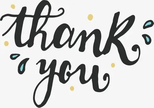 手写谢谢你艺术字