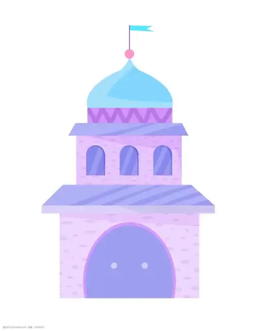 紫色城堡插画 城堡 紫色城堡 漂亮的城堡 紫色城堡插画 大门 卡通城堡