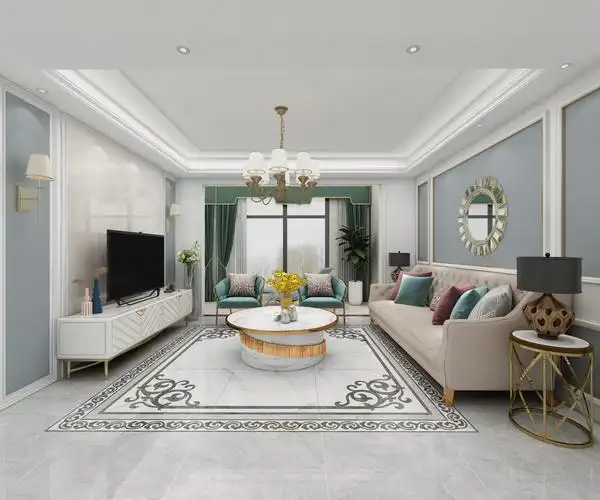 碧桂园·湖悦天境yj140客厅-欧神诺瓷砖效果图