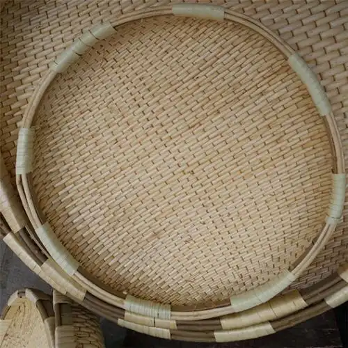 纯手工柳条匾 平条匾 柳编家用筐 晾晒匾 养蚕匾 柳匾直径57厘米