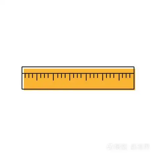 彩色尺子学校工具研究教育矢量插图