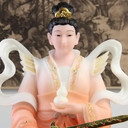 九天女神像圣母娘娘居家供奉家用树脂佛像道教摆件