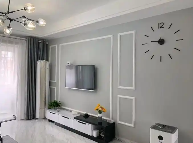 石膏线电视背景墙设计效果图