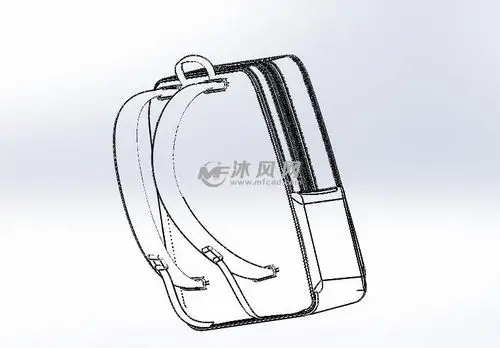 双肩背包模型 - 日常用品图纸 - 沐风网