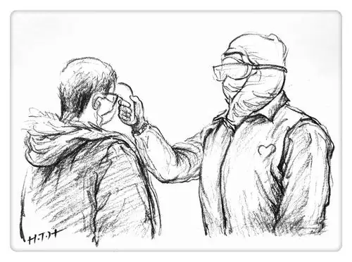 杏坛画笔抗疫情