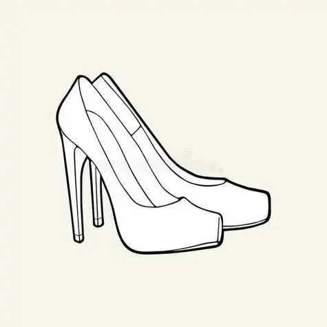 高跟鞋子简笔画 高跟鞋简笔怎么画