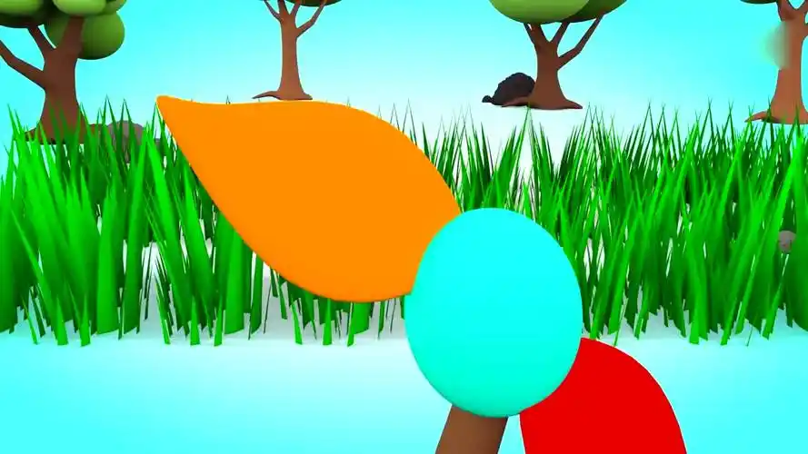 亲子早教动画 3d小萌宠动物玩花朵粘合学习颜色