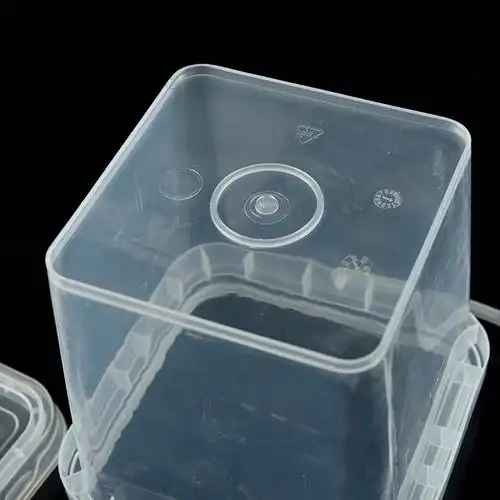 桶5升l透明方形塑料桶带防盗盖5公斤水桶方形塑料盒食品级包装