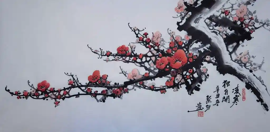 2022年重点推进中国当代书画名家——石黎明_梅花_曲服_王成喜