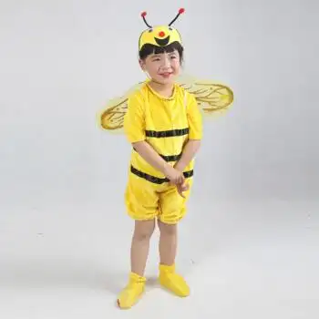 【京东精品】五一出游季儿童小蜜蜂演出服装卡通昆虫动物蜜蜂表演服小