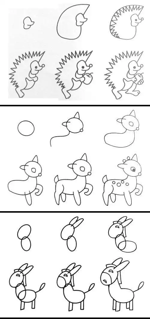 中华表简笔画带颜色学画动物简笔画步骤图教你猫头鹰简笔画步骤分解