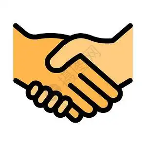 握手合作共赢信任插画