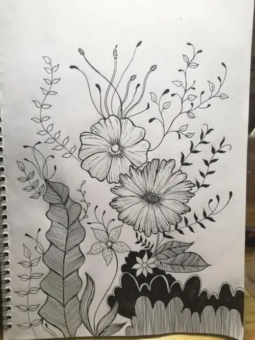 黑白装饰画带具体步骤临摹作品