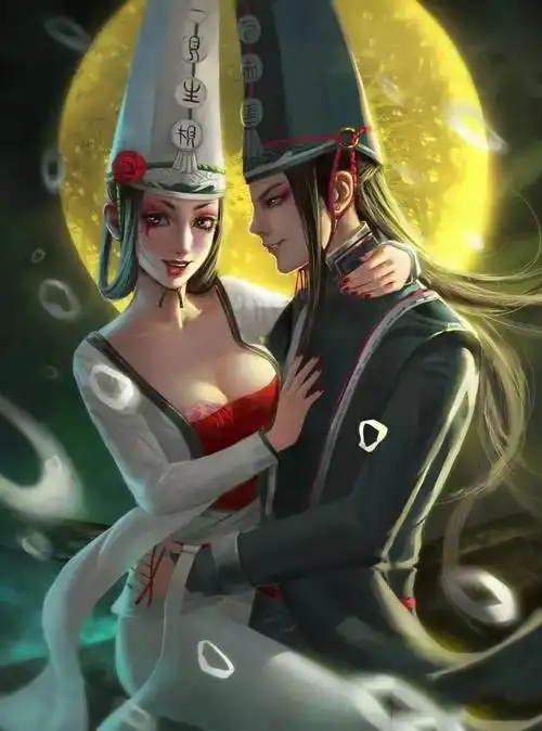 painter绘制另类黑白无常插画教程