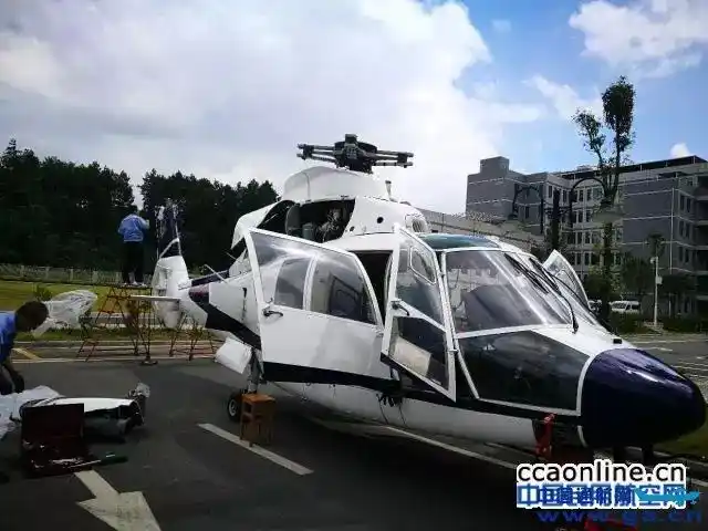 中国飞龙通航直九警用直升机按期抵达遵义