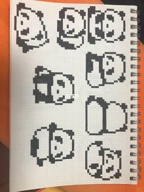 本子网格情侣画图网红像素画画本小清小方格简约手绘画网格本手绘简