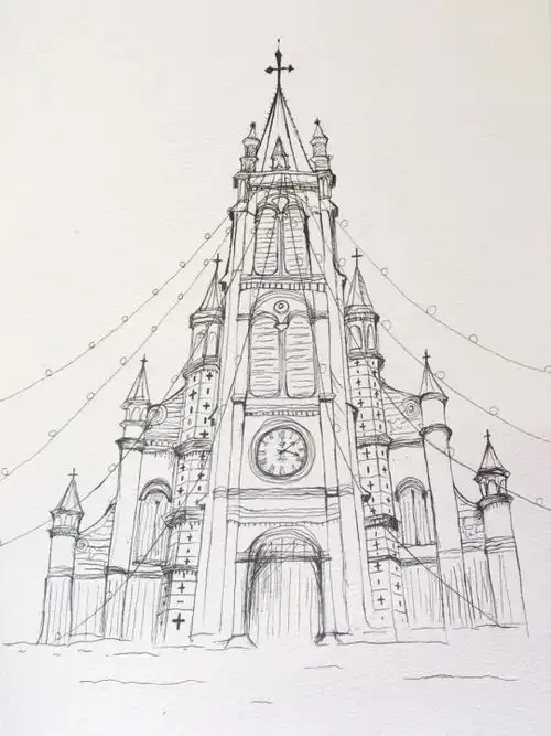 城堡怎么画简单又漂亮