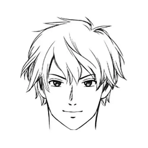 中分发型的男生头像简笔画图片中分发型的男孩头像简笔画简笔画中分男