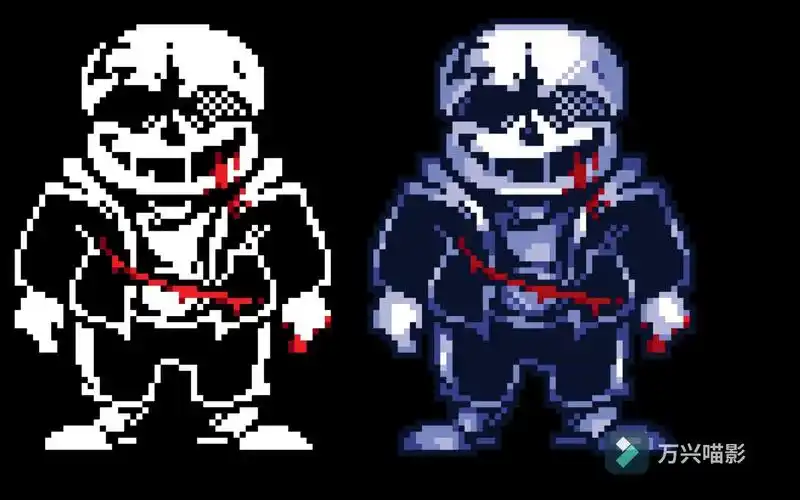 undertale同人像素绘画undertalelastbreath最后的呼吸第三阶段sans