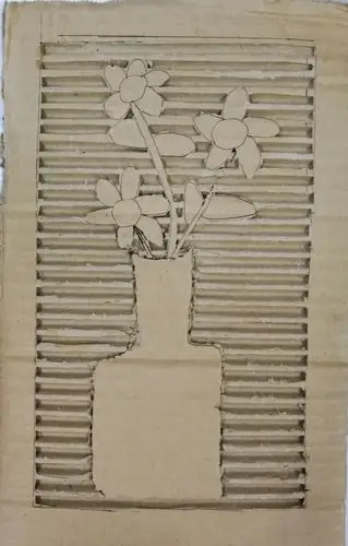 《纸箱版画》教学作业展示