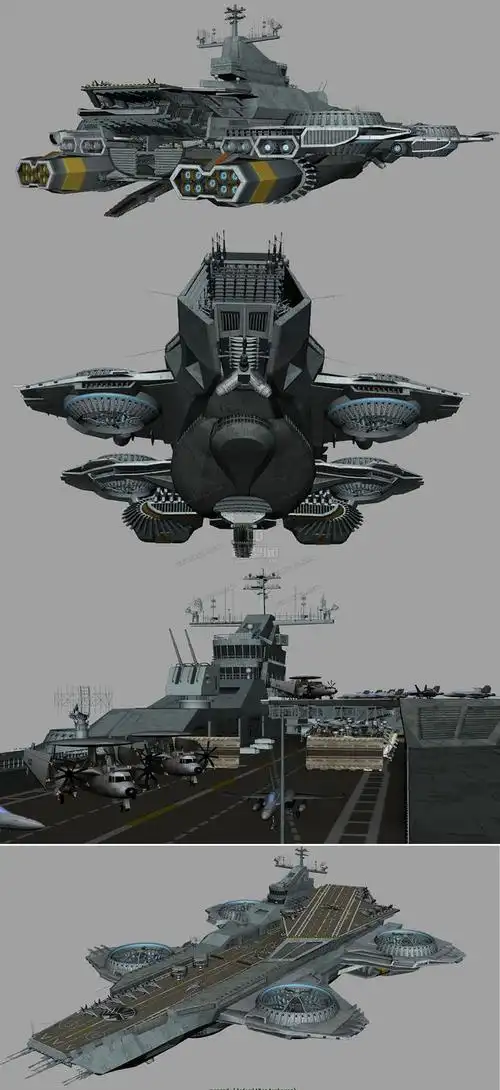 神盾局空天母舰-￥军事兵器模型区-cg模.
