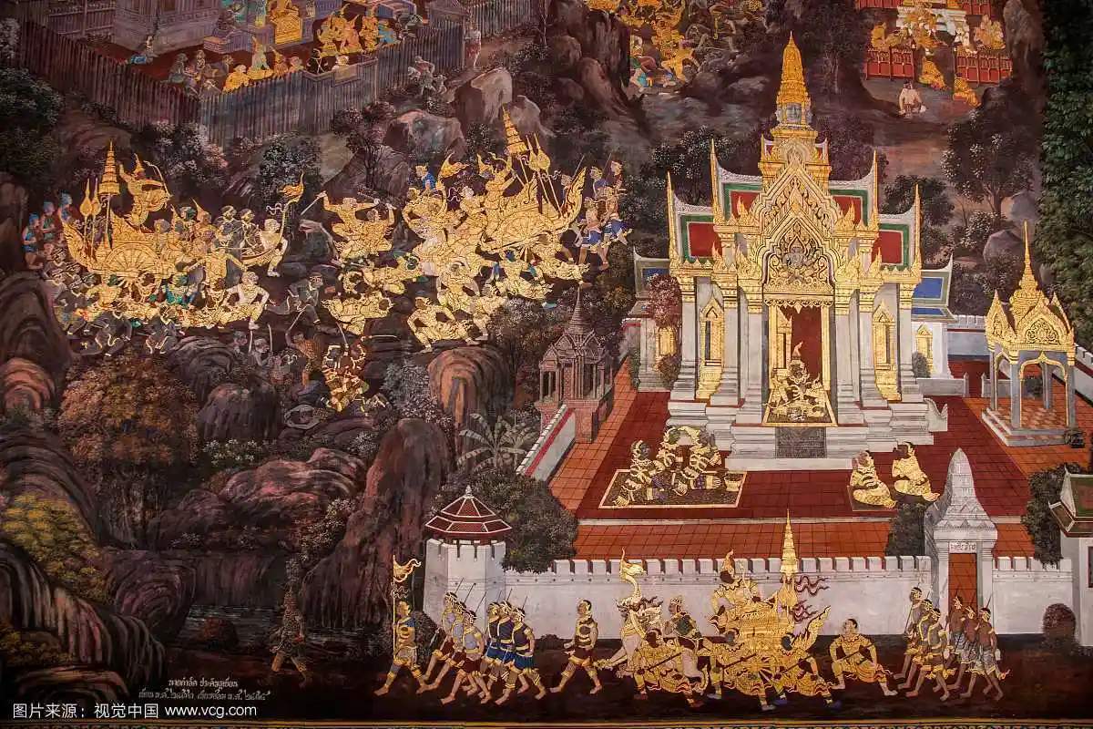 泰国曼谷:曼谷大皇宫大型壁画
