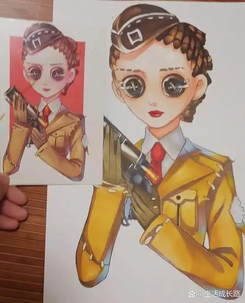 第五人格空军马克笔手绘