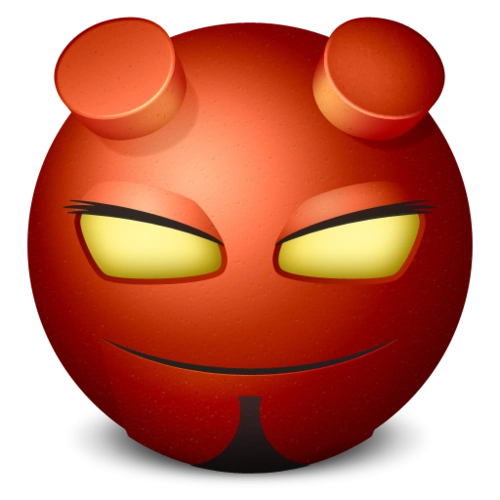 万圣节地狱男爵阴险表情图标