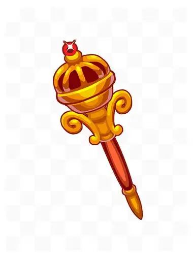 金属色国王 i>皇 /i>冠 i>皇 /i> i>帝 /i>的权杖手柄