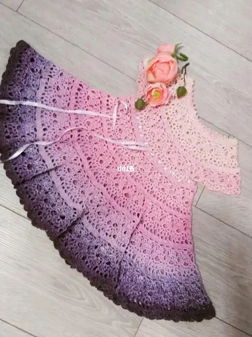 儿童连衣裙钩针图解