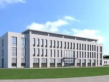 现代三层办公楼3d模型下载