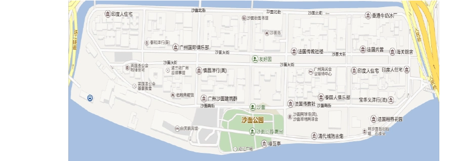 现代沙面分区图