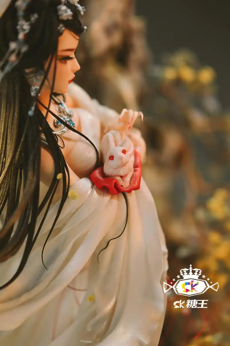 sk糖王团队|古风翻糖人偶蛋糕作品《嫦娥》