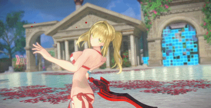 游戏gif夏天这么热来点儿清凉的沙滩美女比基尼如何