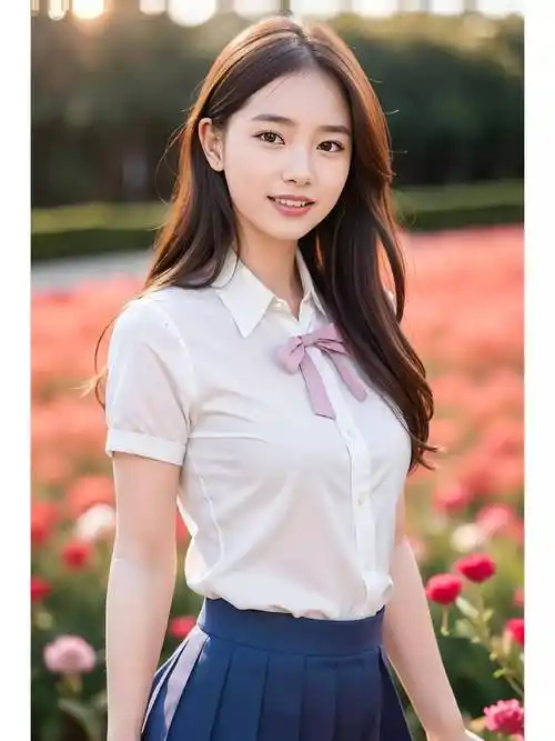 ai女子|女生穿上校服更显清纯唯美与活力气质_设计_教育_个性