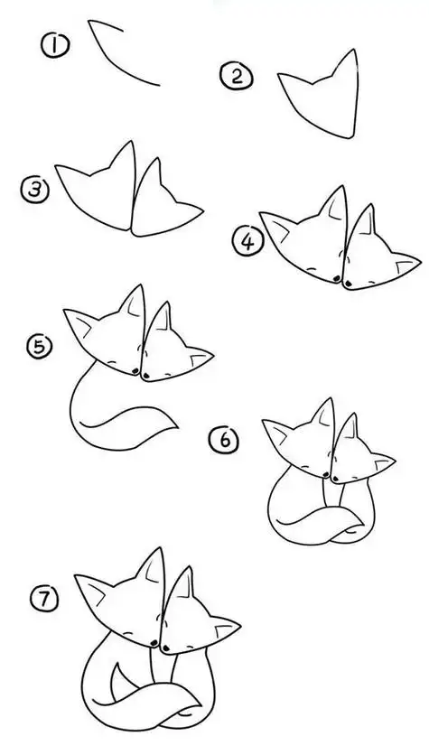学画画 简笔画耳廓狐的英文