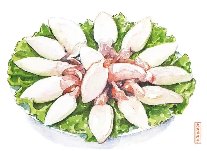 【原创水彩】无鲜勿落饭插画|台州美食