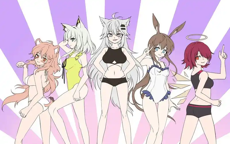 明日方舟当女性干员们换上泳装庆祝一周年